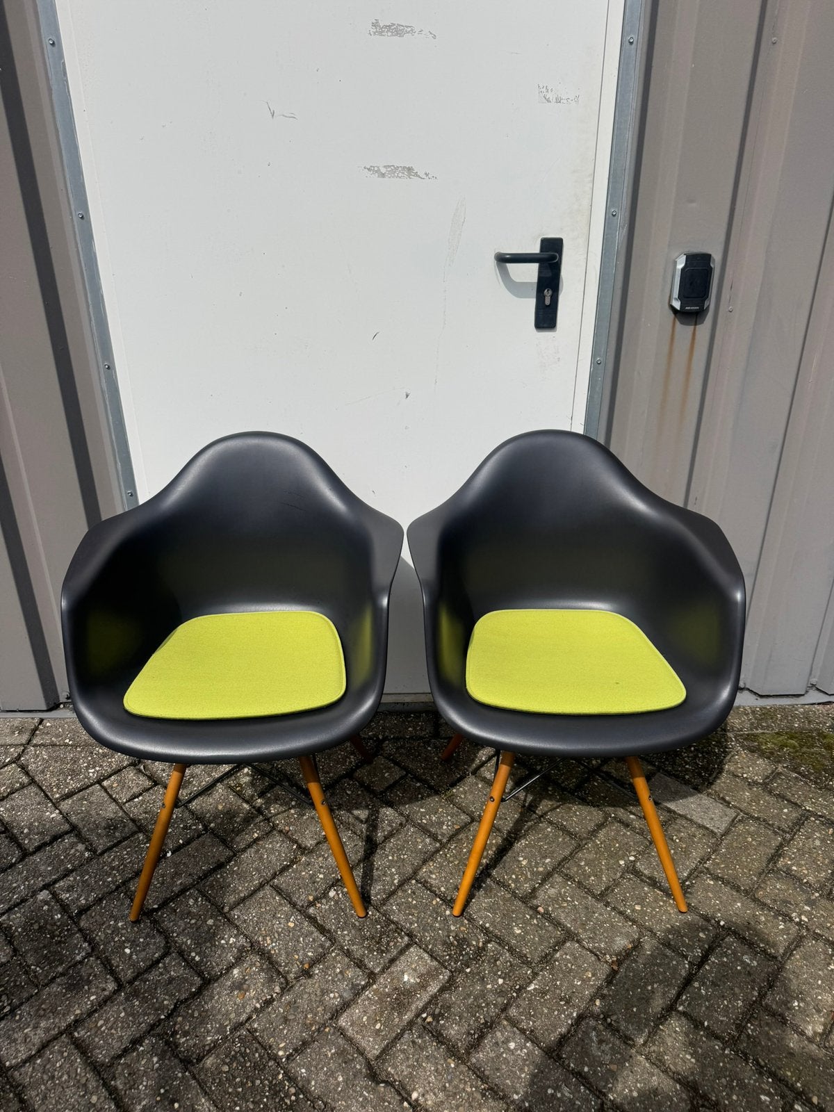 Originele Vitra DAW stoelen zwart, Huis en Inrichting, Stoelen, Ophalen