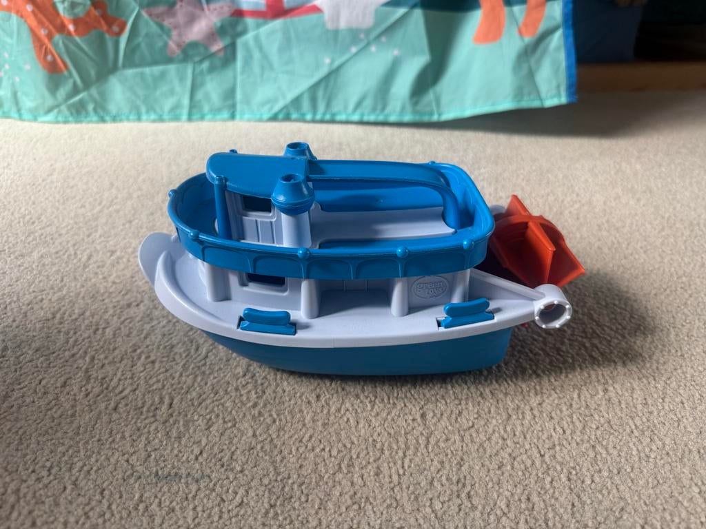 Green toys speelgoedboot met oranje schoepenrad, Ophalen, Zo goed als nieuw, Overige maten