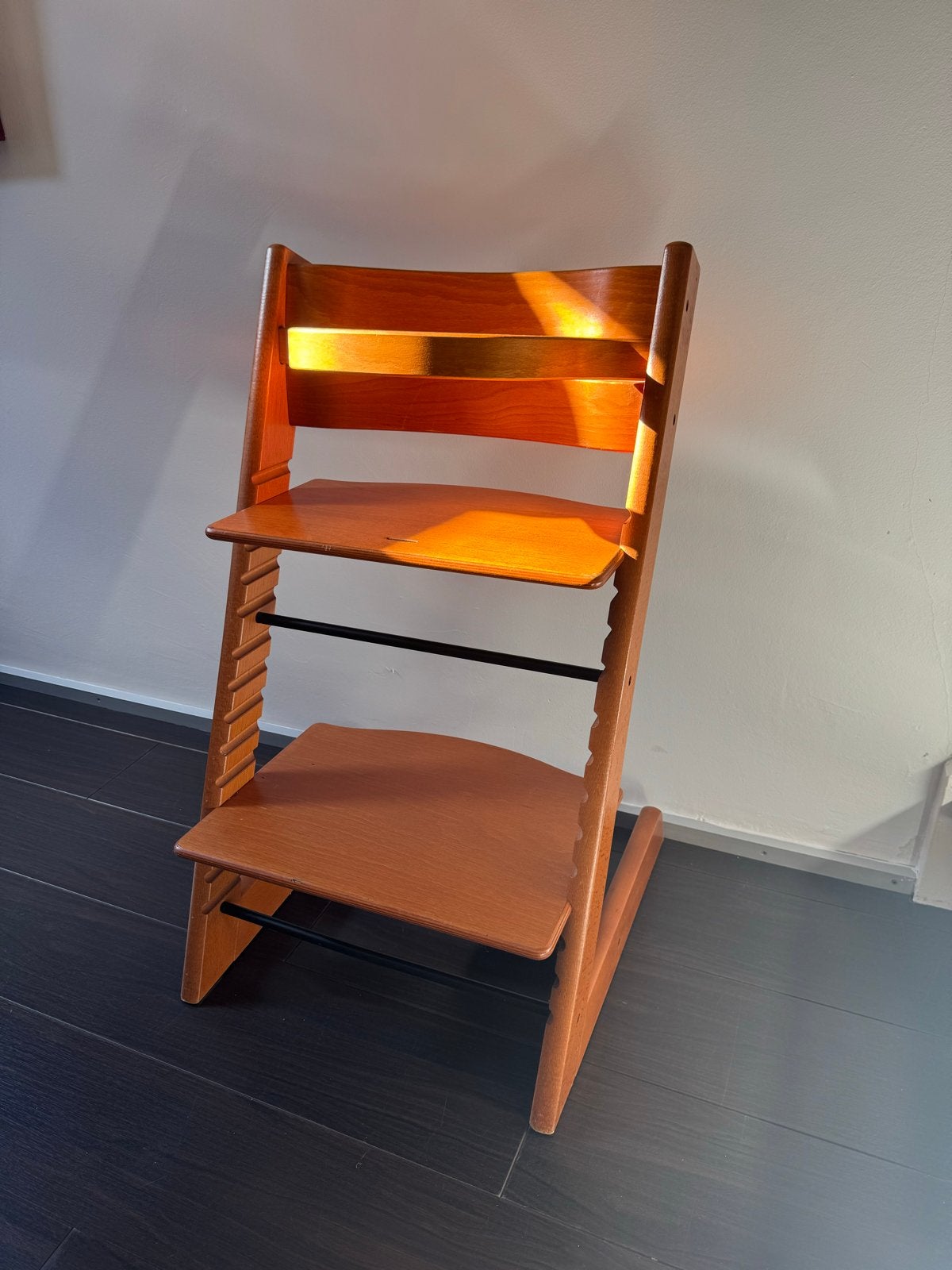Stokke Tripp Trapp meegroeistoel - Teak kleur, Ophalen, Gebruikt, Meegroeistoel, Aanschuifbaar