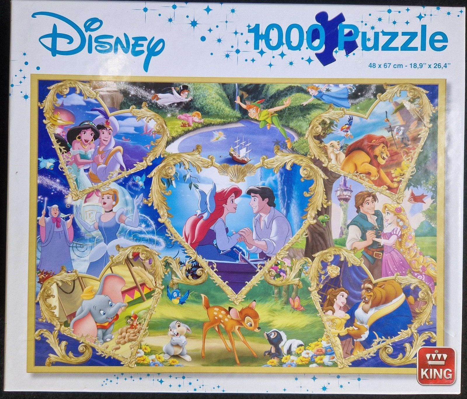 King Disney Puzzel 1000 stukjes, Ophalen of Verzenden, 500 t/m 1500 stukjes, Zo goed als nieuw