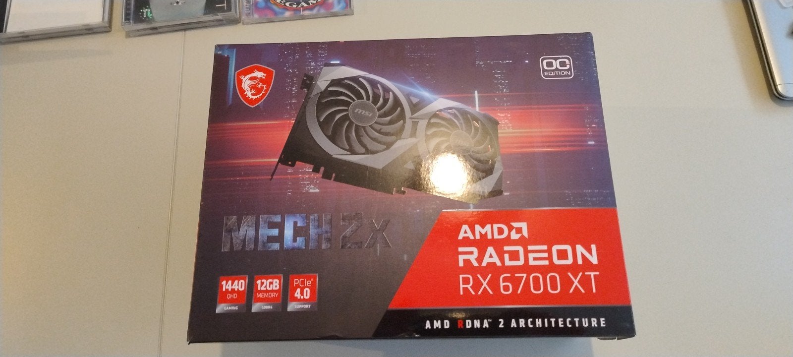 LEGE DOOS MSI AMD Radeon RX 6700 XT videokaart, Computers en Software, Gebruikt, AMD, GDDR6, PCI-Express 4