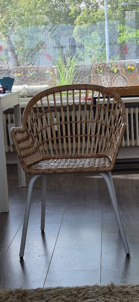 Eetkamerstoelen, Huis en Inrichting, Ophalen, Gebruikt, Bruin, Metaal