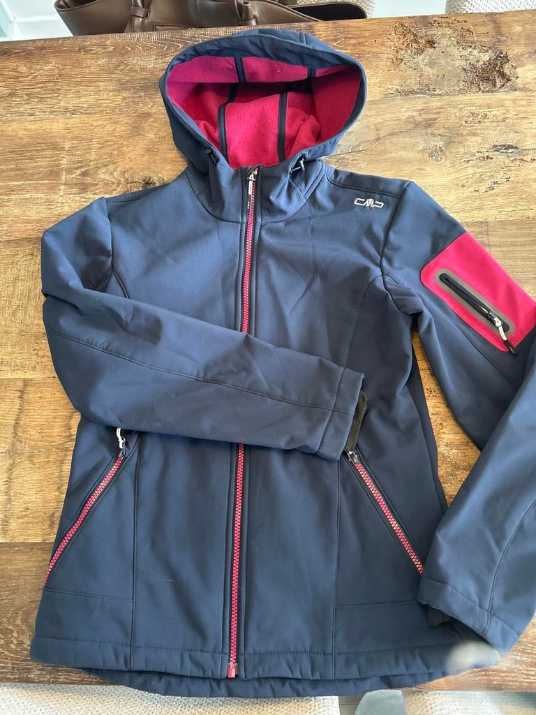 CMP Softshell Jas Dames - Donkerblauw/Roze, Kleding | Dames, Jassen | Winter, Ophalen of Verzenden, Zo goed als nieuw, Maat 36 (S)