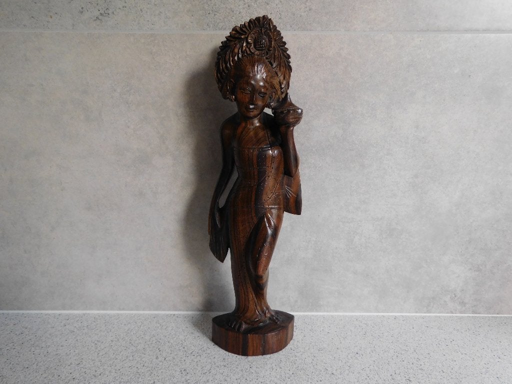 Houtsnijwerk Prinses Bali/Java - 30 cm, Houtsnijwerk, Ophalen of Verzenden, Handgemaakt, 20 - 50 cm