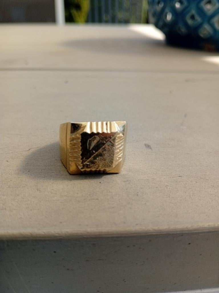 Goud kleurige ring, Ophalen, Overige materialen, 20 of groter, Heer