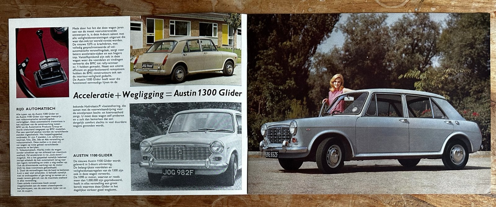 Brochure Austin 1100 & 1300 Glider, Verzenden, Gelezen, Overige merken