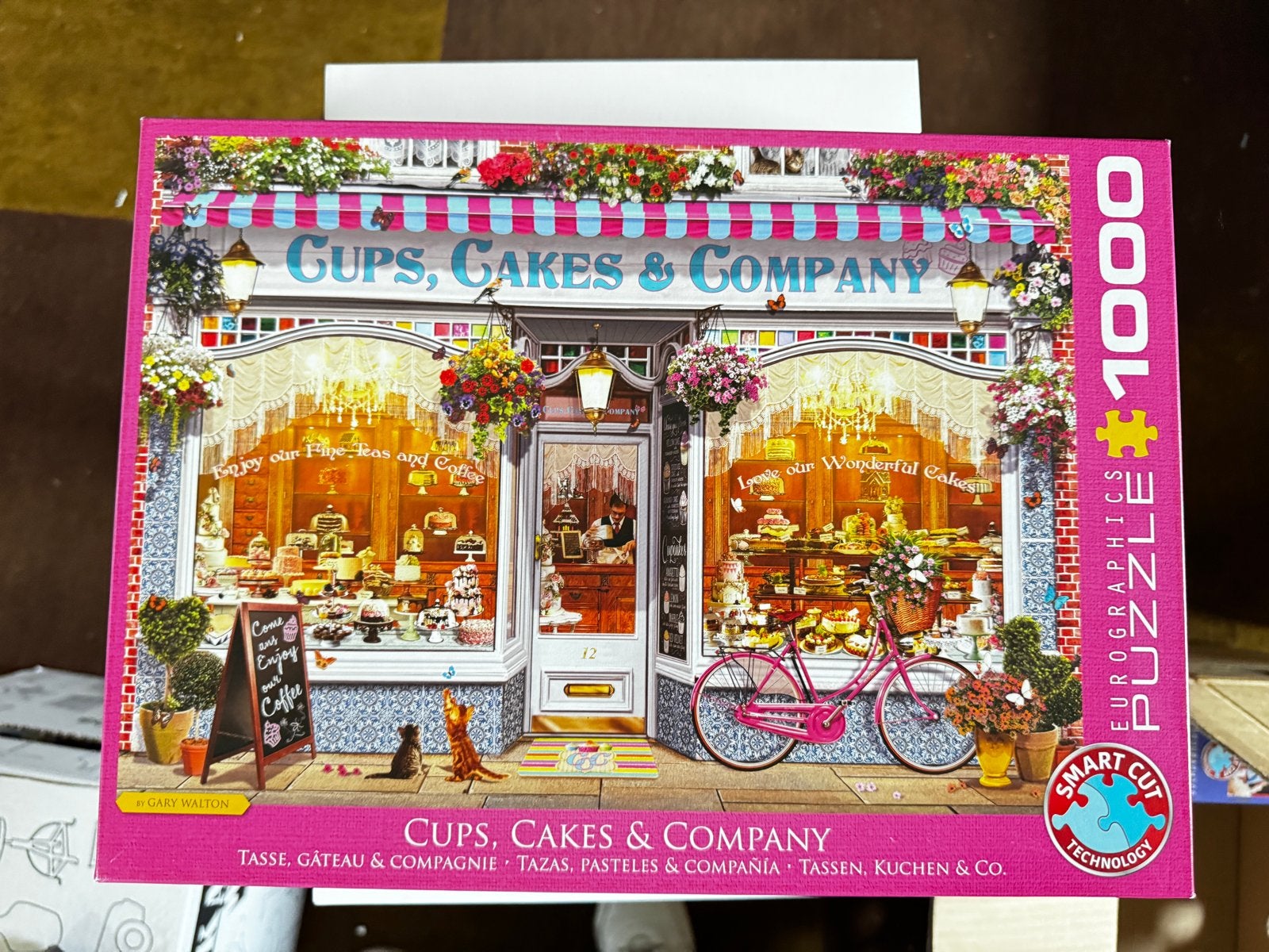 Eurographics Cups, Cakes & Company Legpuzzel 1000 stukjes, Ophalen of Verzenden, 500 t/m 1500 stukjes, Nieuw, Legpuzzel