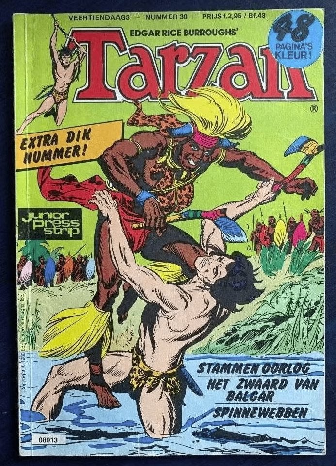 Edgar Rice Burroughs' Tarzan; nr 30; stammen oorlog, Boeken, Eén stripboek, Ophalen of Verzenden, Gelezen