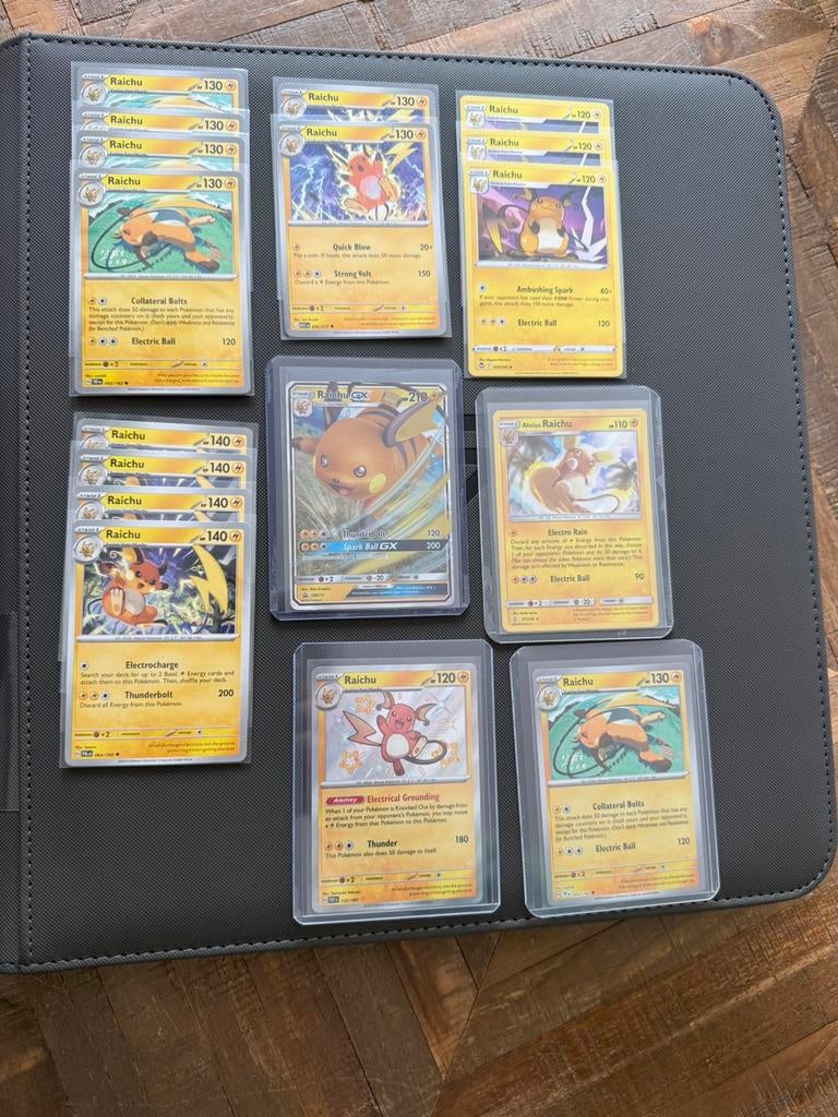 Raichu Pokemon kaarten collectie., Ophalen of Verzenden, Nieuw, Losse kaart