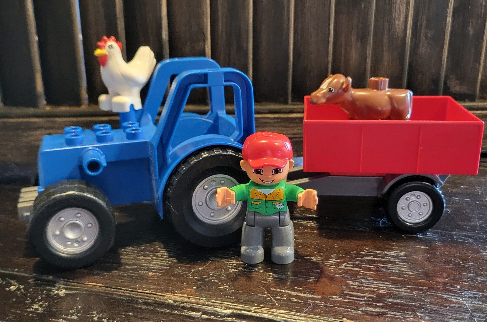 Lego duplo tractor set blauw, Ophalen of Verzenden, Overige merken