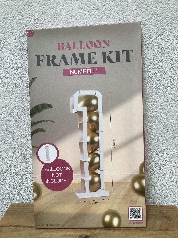 Gratis: (Klein) kind binnenkort 1 jaar? Ballon frame nr 1, Hobby en Vrije tijd, Feestartikelen, Ophalen, Nieuw, Versiering, Verjaardag