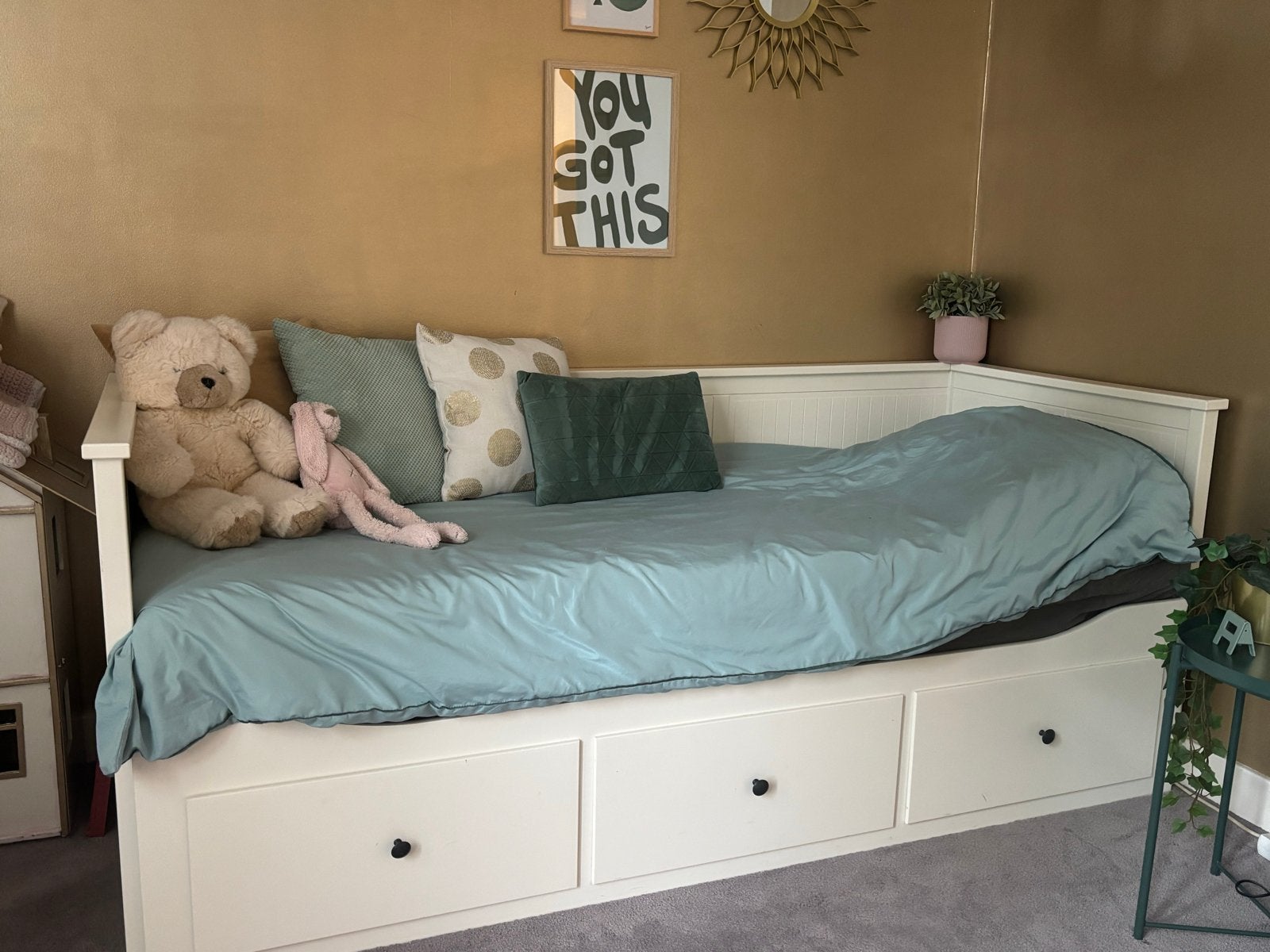 IKEA Hemnes Bedbank - Wit met opberglades, Ophalen, Gebruikt, Eenpersoons, Wit
