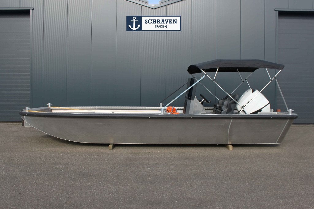 Nieuwe aluminium werkboot 7,5 m - 115 Pk. Honda, Ophalen, Nieuw