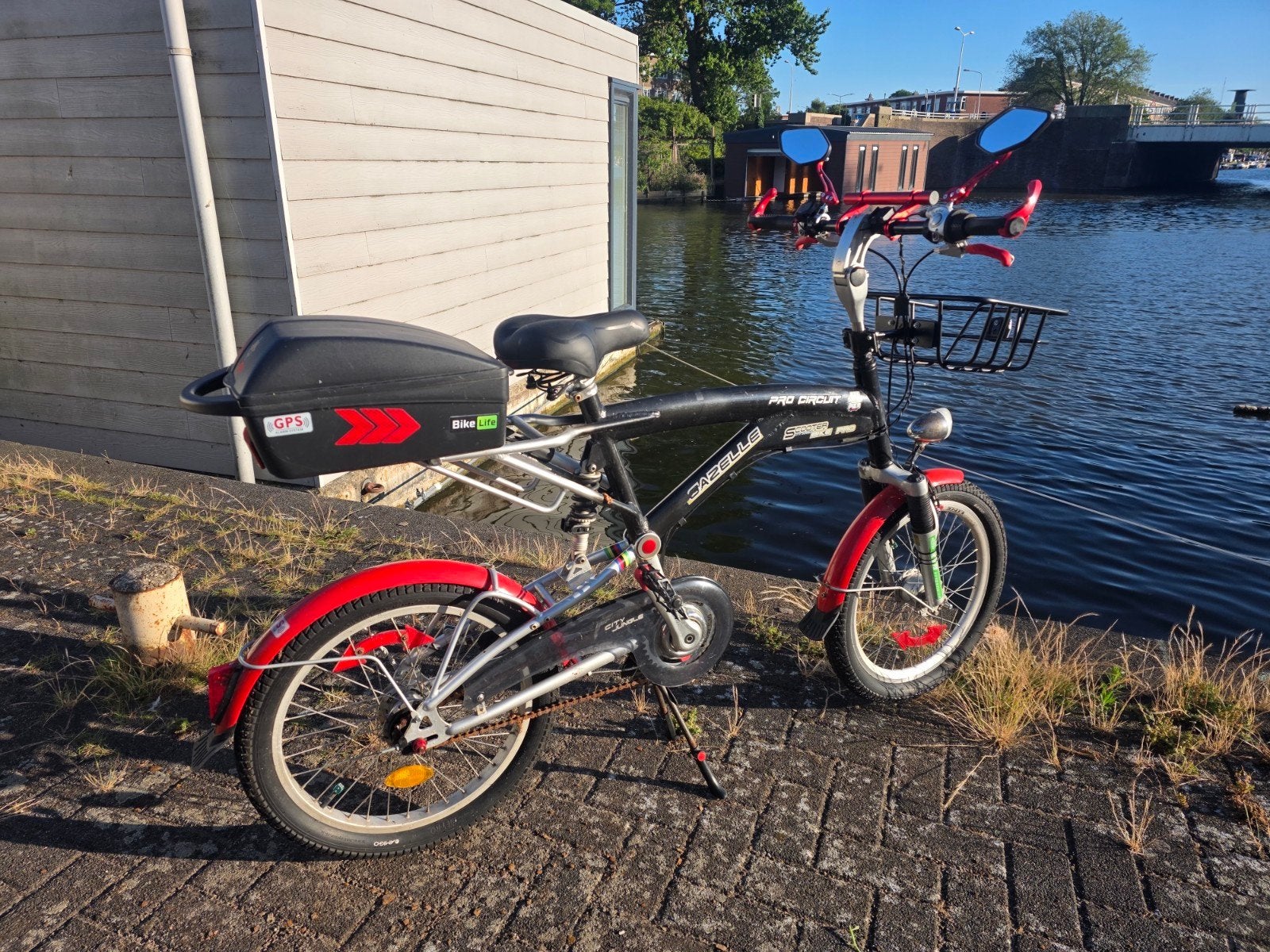 Gazelle ScooterBike Pro 20 inch vouwfiets met mand en koffer, 57 tot 61 cm, Ophalen of Verzenden, Gebruikt, Gazelle