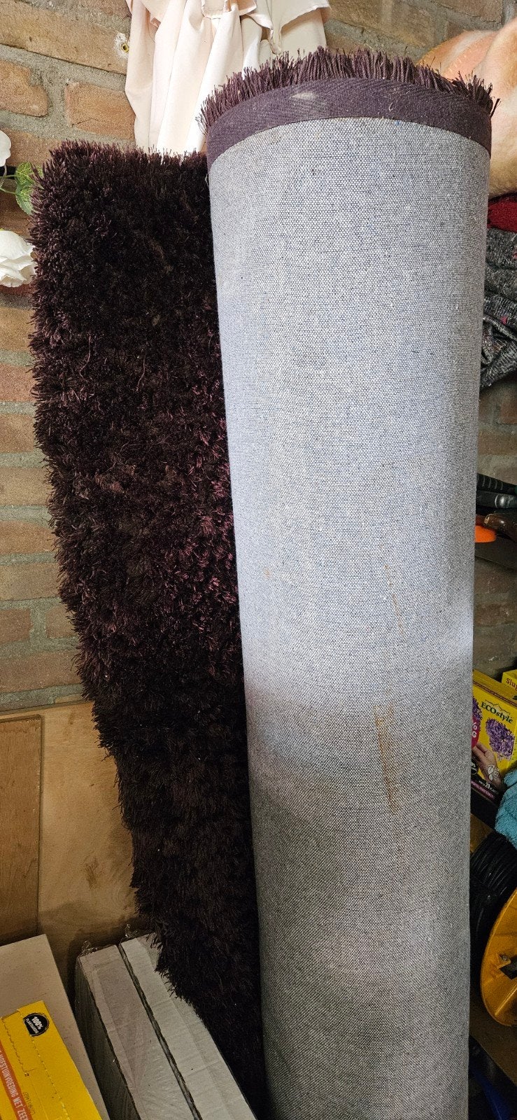 Paars shaggy vloerkleed, zacht en comfortabel ( hoogpolig ), Ophalen, Shaggy, Gebruikt, 150 tot 200 cm