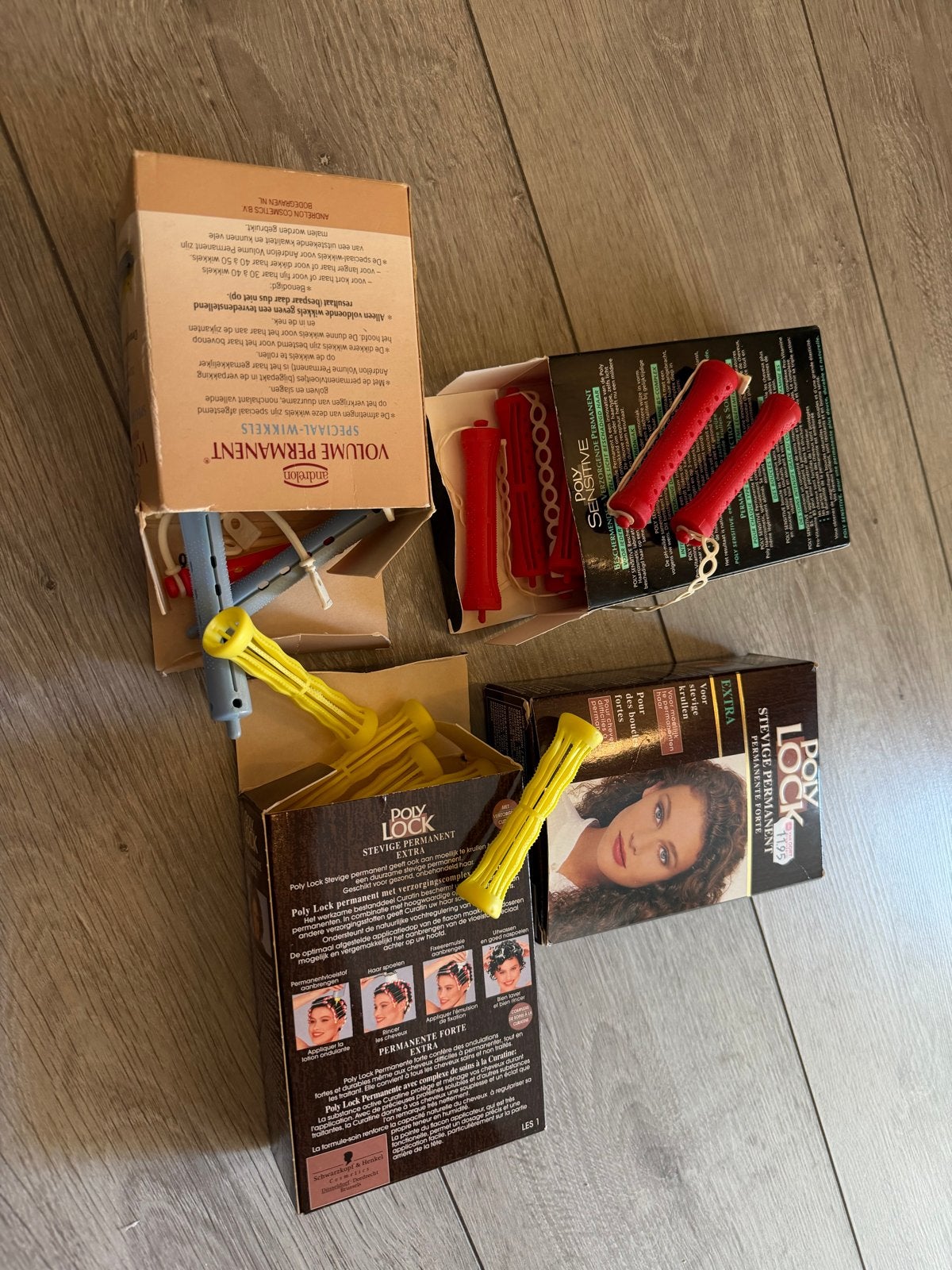 Permanent krullers met wikkels - Andrelon & Poly Lock, Ophalen of Verzenden, Gebruikt, Overige typen