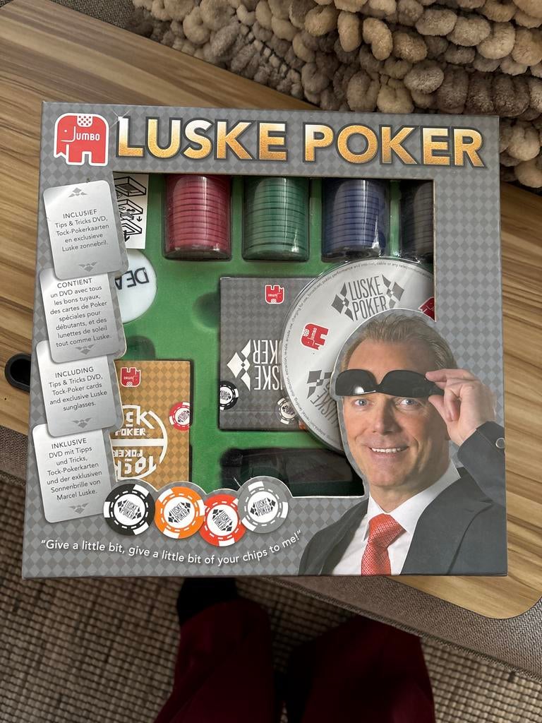 Nieuw Jumbo Luske Poker Set - Inclusief DVD en zonnebril, Drie of vier spelers, Ophalen, Nieuw