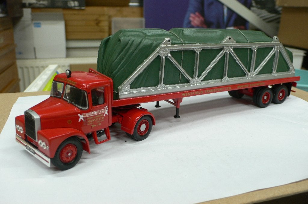 scammell highwayman westfield transport -corgi 1/50-, Hobby en Vrije tijd, Modelauto's | 1:50, Verzenden, Zo goed als nieuw, Bus of Vrachtwagen