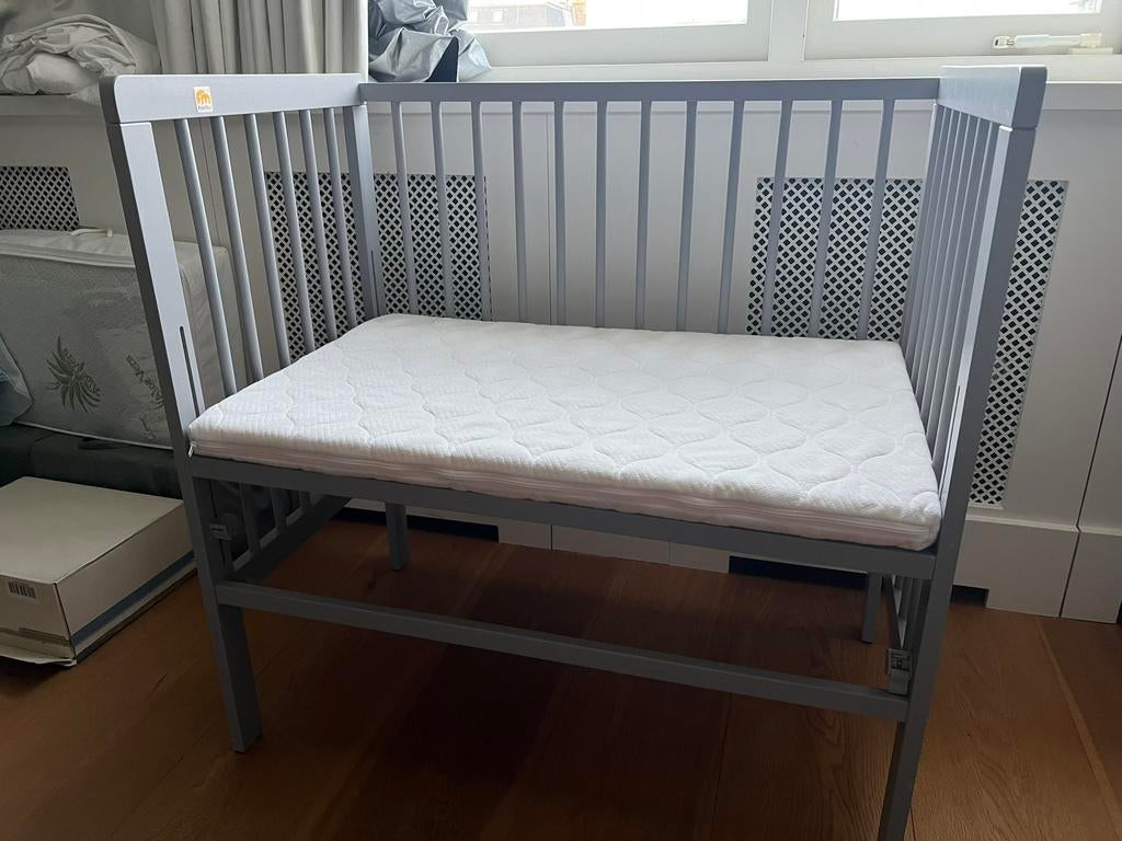 FabiMax Baby Cot by-bed with mattress, Ophalen, Hoogslaper of Stapelbed, Gebruikt, Minder dan 140 cm