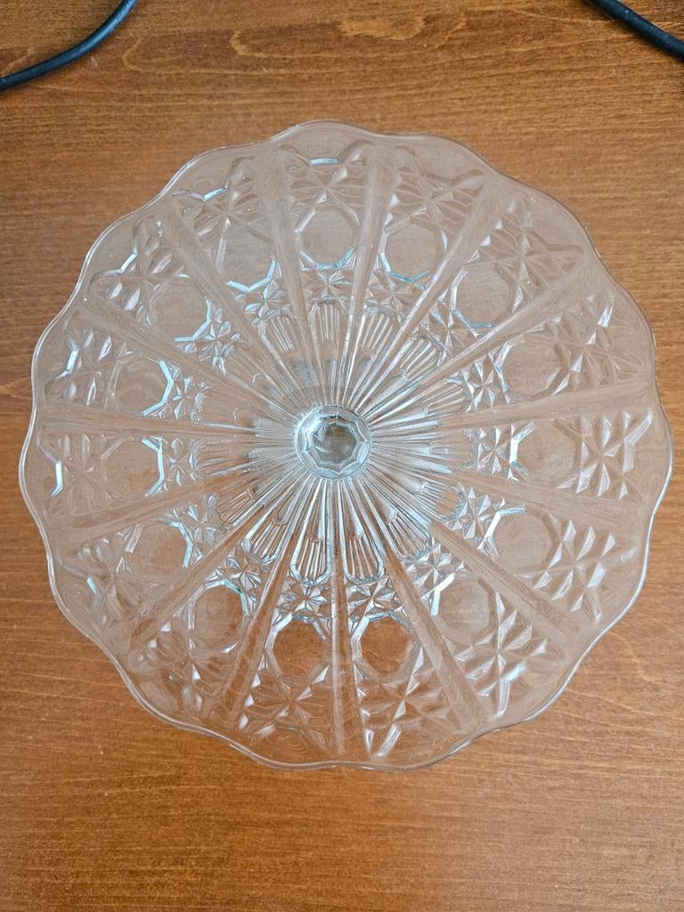 Glazen Taartschaal op Voet - Elegant en Decoratief, Ophalen of Verzenden