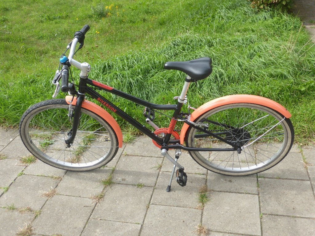 BTWN Kinderfiets hybride Riverside 500 9-12 jaar, Ophalen, Velgrem, Btwin Decathlon, Handrem