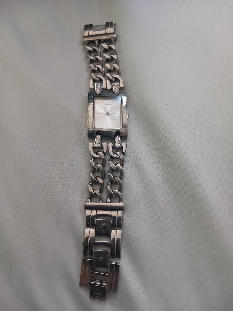 Guess dameshorloge met stalen band, Sieraden, Tassen en Uiterlijk, Horloges | Dames, Staal, Gebruikt, Staal, Guess