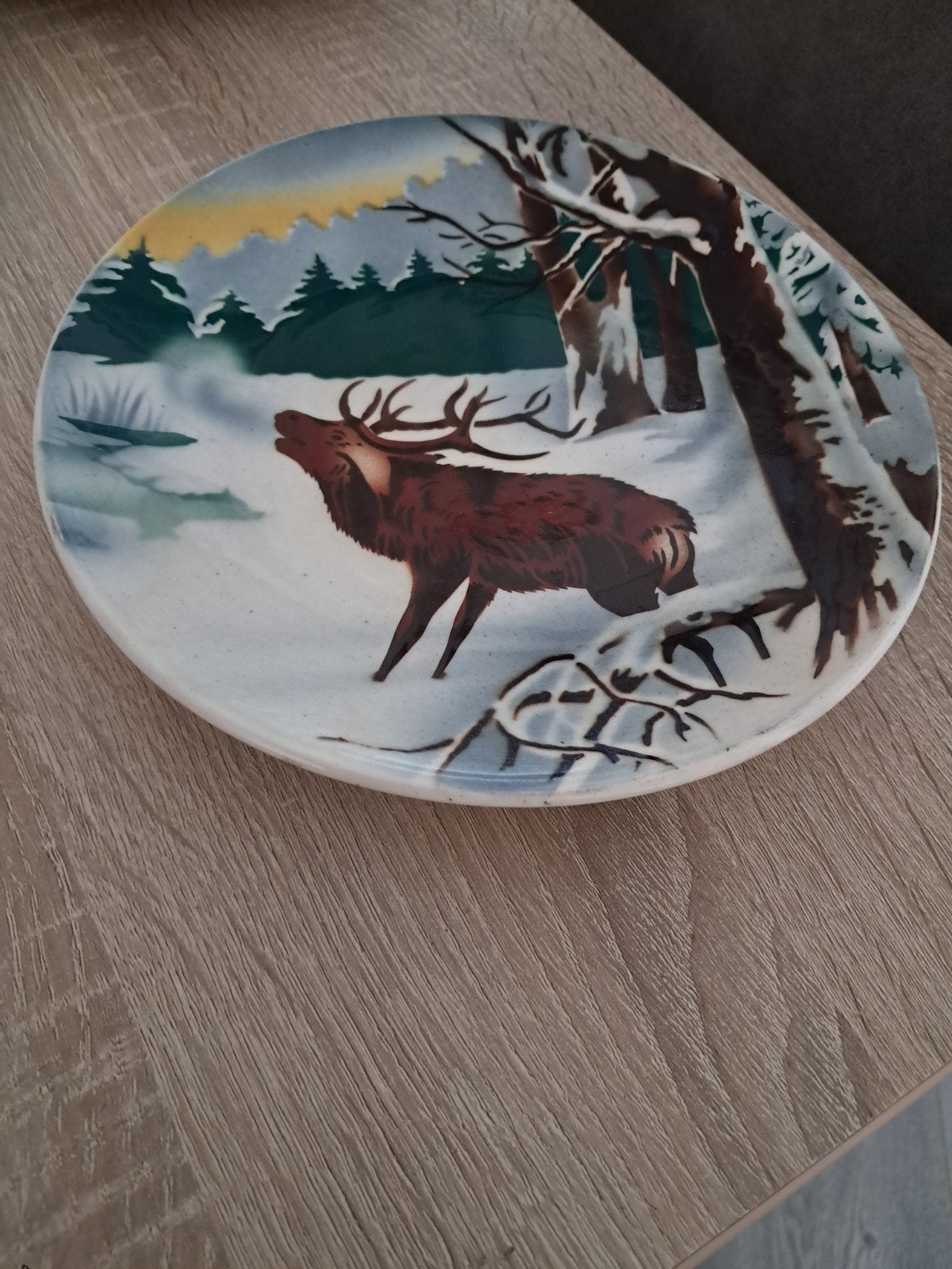 Villeroy & Boch wandbord met hert - Wintertafereel, Ophalen of Verzenden