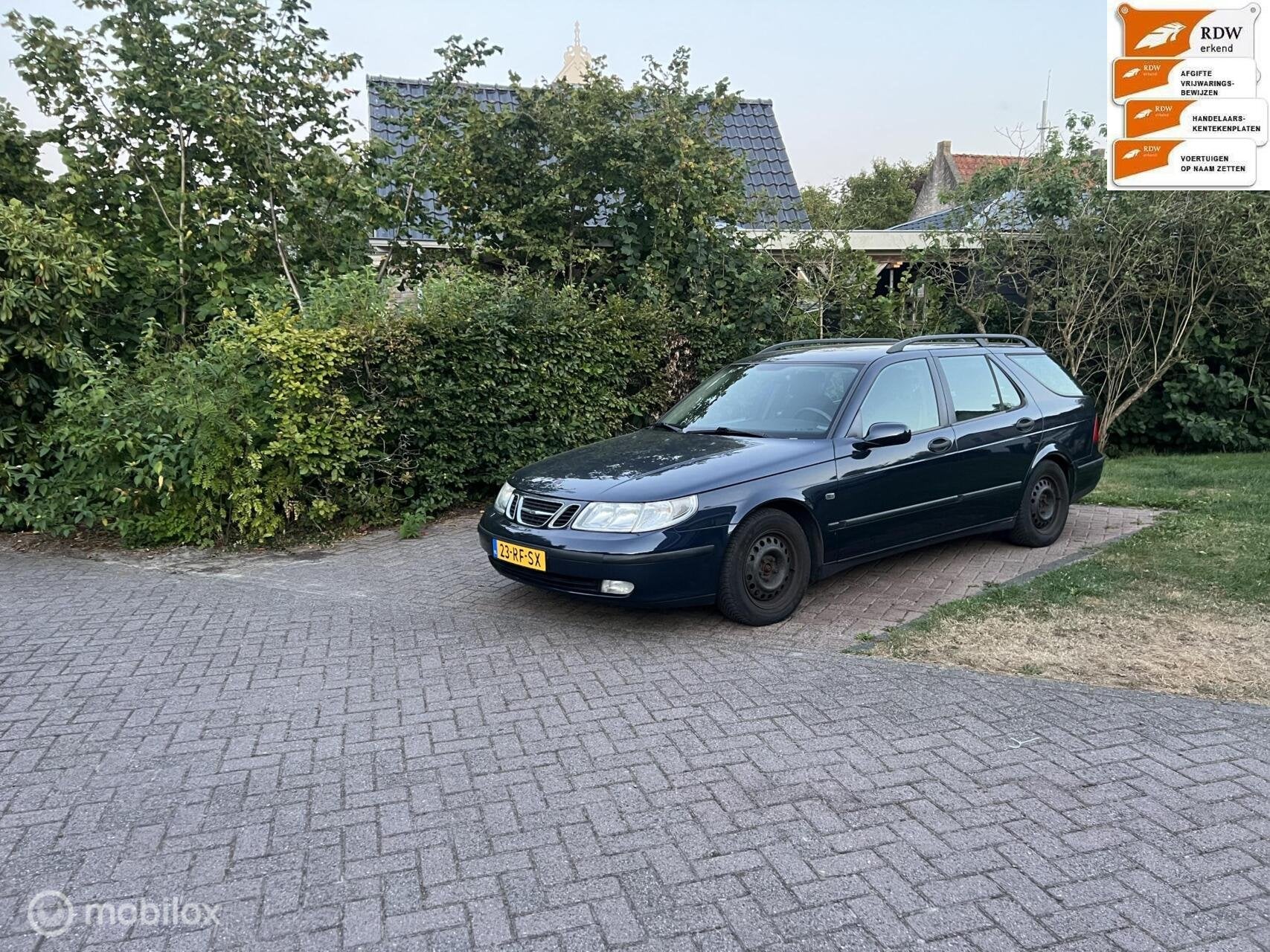 Sportieve Saab 9-5 Estate 2.3t Linear Lpg/G3 bj 2005 nwe apk, Auto's, Saab, Voorwielaandrijving, 4 cilinders, 2290 cc, Blauw