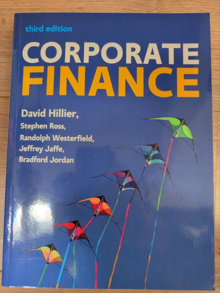 Studieboek Corporate Finance - David Hillier (3e editie), Gelezen, Ophalen of Verzenden, WO, David Hillier, Stephen Ross
