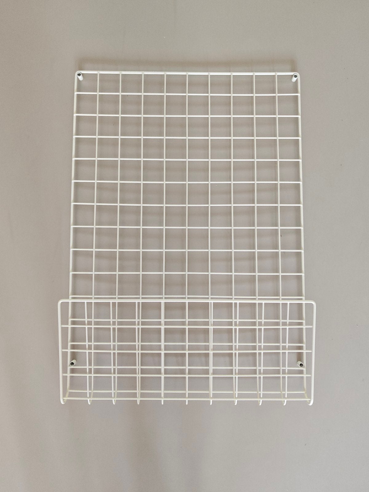Kaartenrek / Memobord voor aan de muur - Wit metaal, Ophalen, Zo goed als nieuw