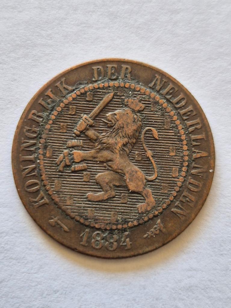 2 1/2 cent koning Willem lll 1884, Verzenden, Koning Willem III, Overige waardes