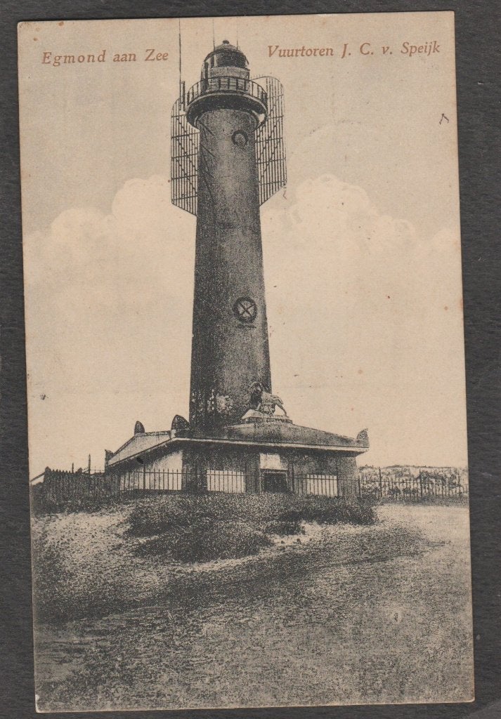 egmond aan zee gezicht op de vuurtoren, Verzenden, Voor 1920, Gelopen, Noord-Holland