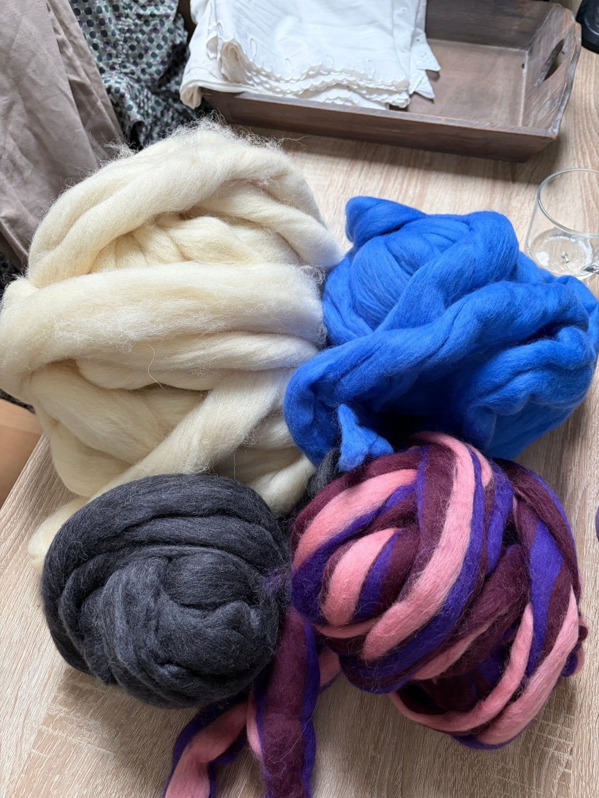 Diverse kleuren lontwol - alles in één koop, Ophalen of Verzenden, Nieuw, Breien of Haken, Wol of Garen