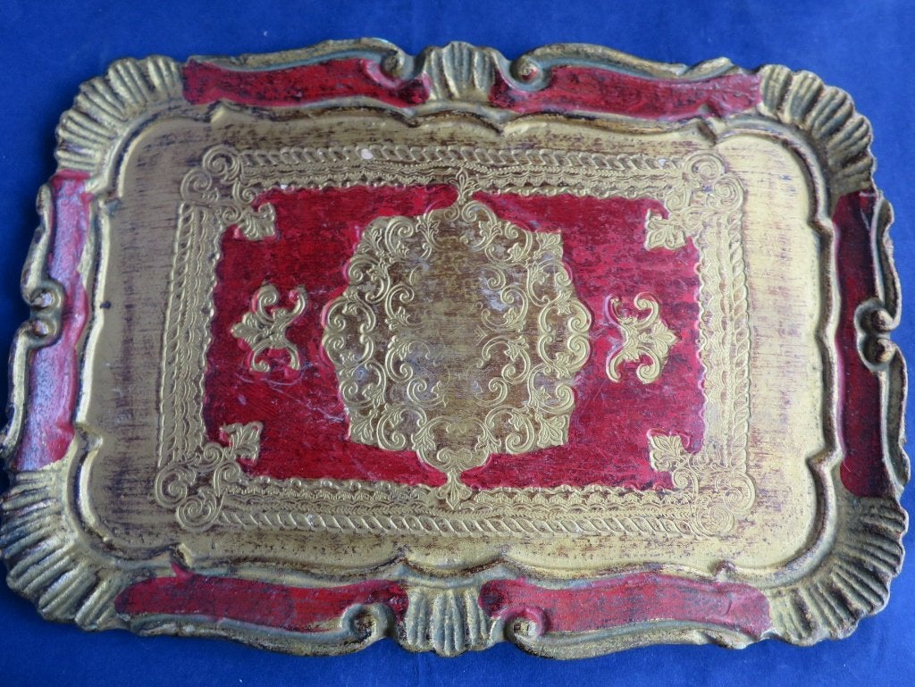 VENETIAANSE DIENBLAD * Van Hout *, Verzenden, Zo goed als nieuw, Rechthoekig, Hout
