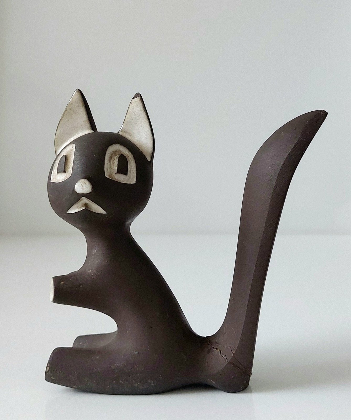 Jaap Ravelli Gestileerd Keramieken Beeldje Kat Poes Jaren 50, Antiek en Kunst, Antiek | Keramiek en Aardewerk, Ophalen of Verzenden