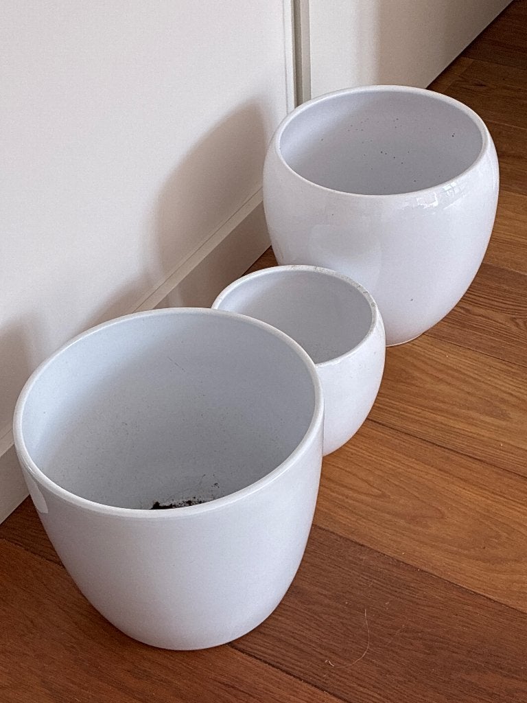 Bloempotten, Rond, Binnen, Ophalen of Verzenden, Zo goed als nieuw