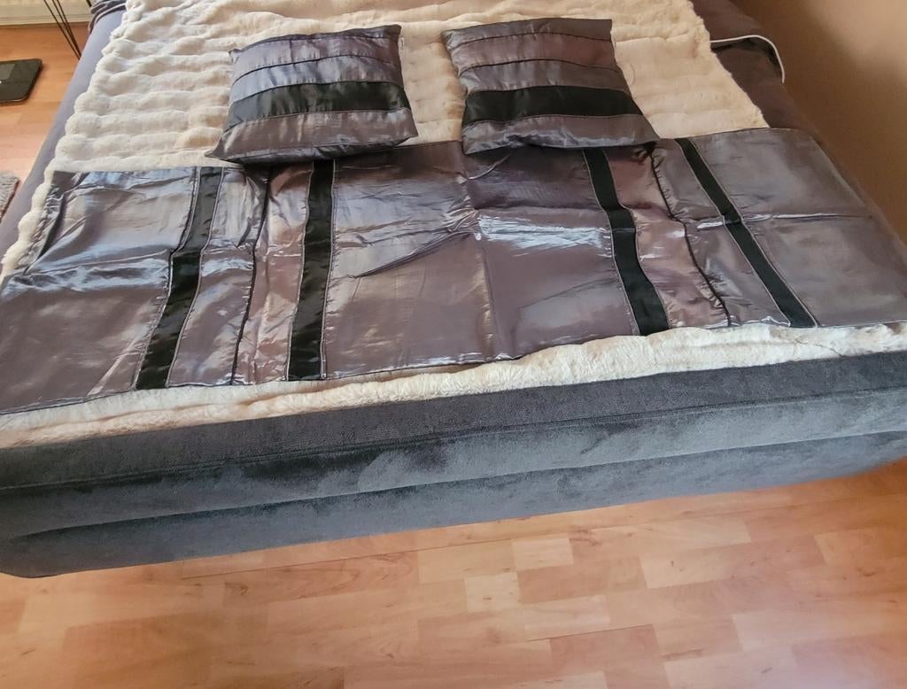 Cinderella voetenend sprei 2 stuks, Eenpersoons, Zwart, Ophalen of Verzenden, Zo goed als nieuw