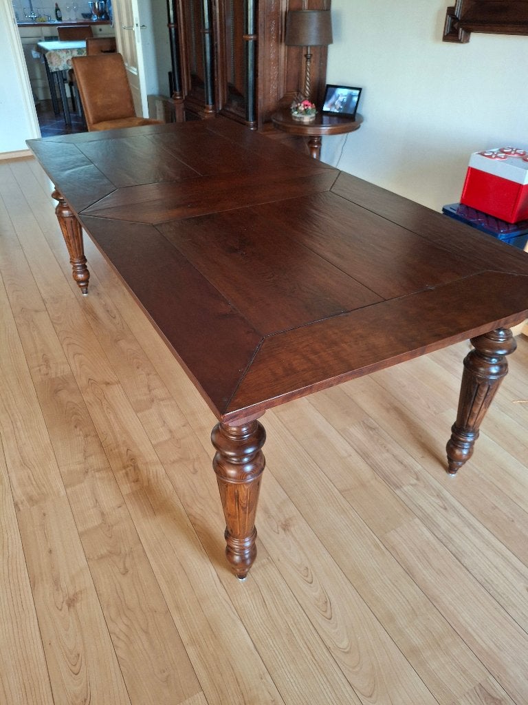 Prachtige grote eetkamertafel van kersenhout, Huis en Inrichting, Tafels | Eettafels, Ophalen, Klassiek, antiek, 100 tot 150 cm
