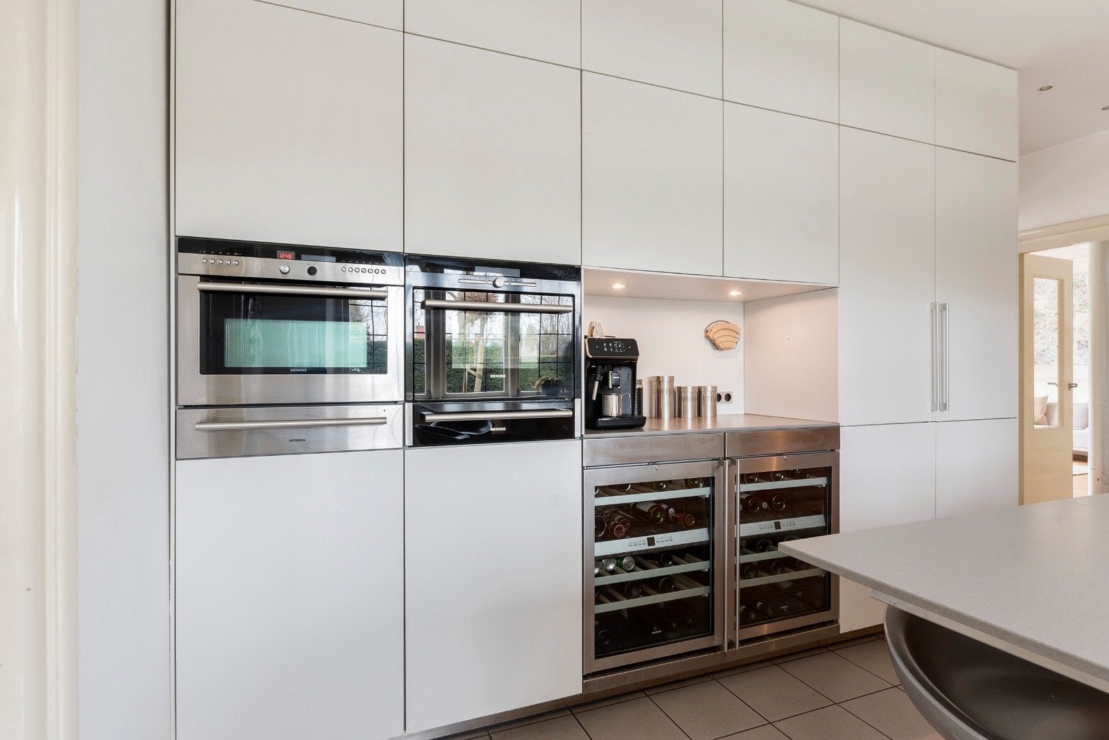 Bulthaup keuken met Siemens, Miele, Gaggenau apparatuur, Ophalen, Gebruikt, Wit, Overige typen