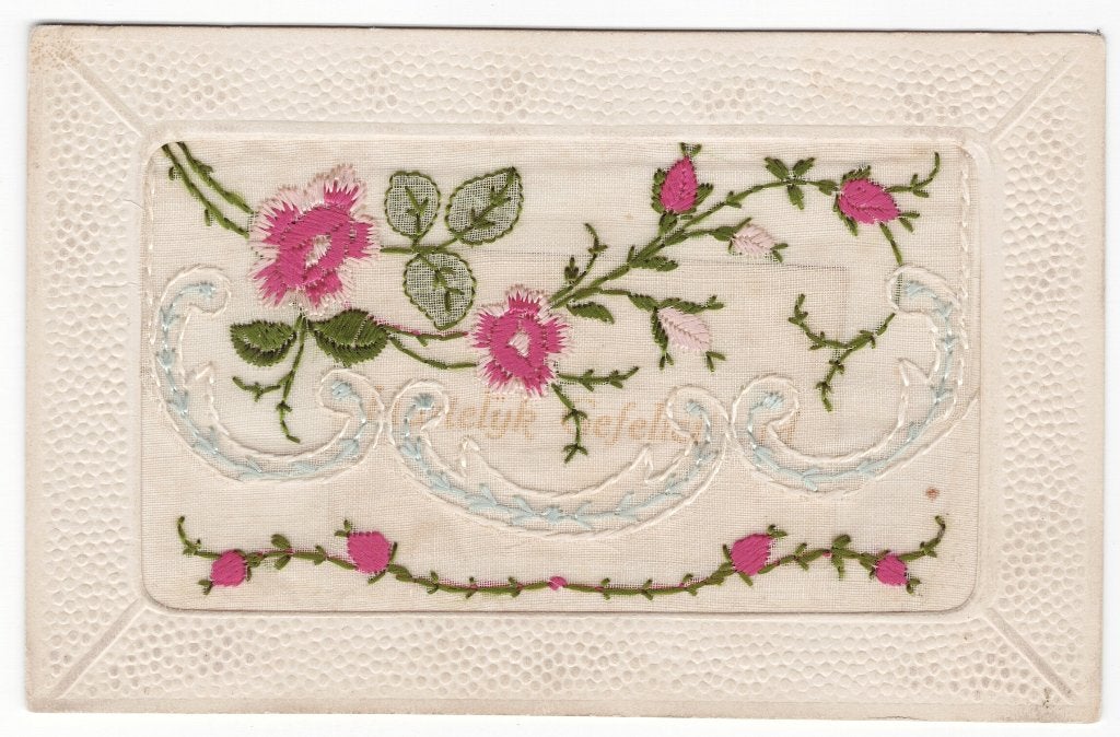 B26162 Geborduurde kaart, Ophalen of Verzenden, 1920 tot 1940, Gelopen, Zuid-Holland