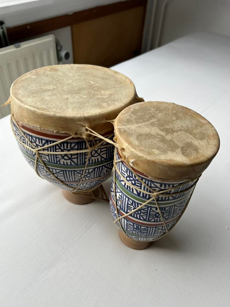 Twee trommels uit Marokko, Muziek en Instrumenten, Percussie, Ophalen of Verzenden, Zo goed als nieuw, Trommel
