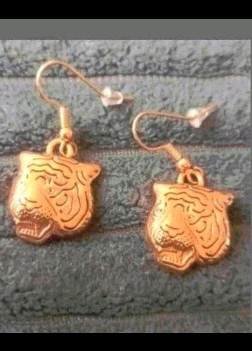 oorbellen tijger, Verzenden, Nieuw, Goud, Hangers