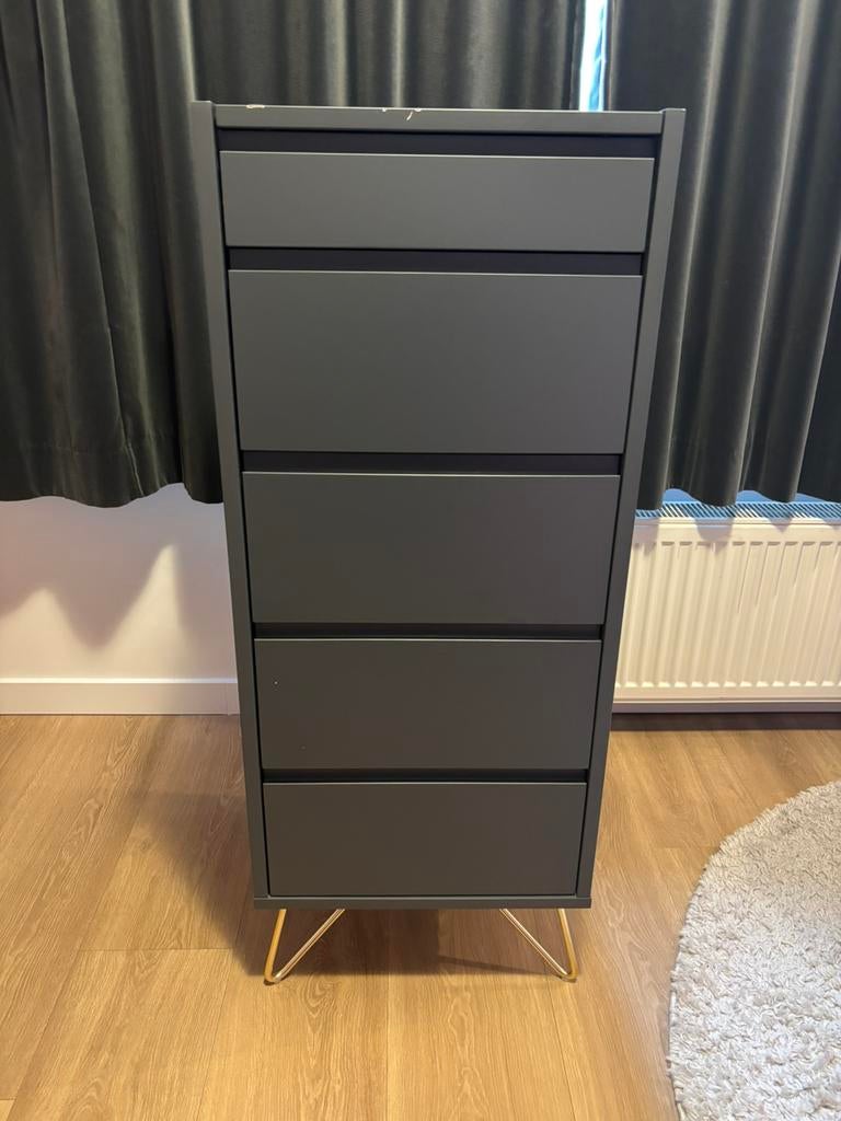 Ladekast/Make up kast, merk Made, grijs, Ophalen, Minder dan 50 cm, 5 laden of meer, 100 tot 150 cm