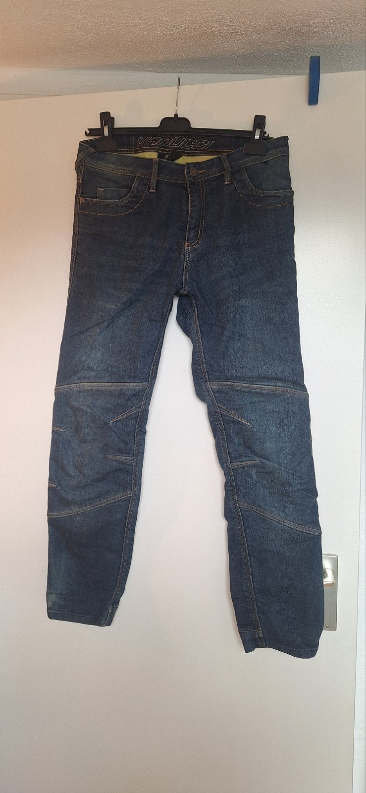 Vanucci motorbroek kevlar jeans met knie bescherming  29/30, Motoren, Kleding | Motorkleding, Dames, Vanucci, Ophalen of Verzenden