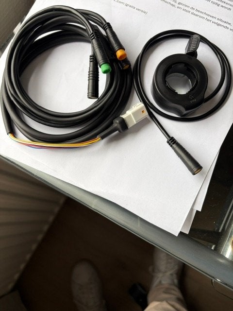 bafang bekabeling UART met duimgashandel type 130X, Fietsen en Brommers, Elektrische fiets, Bafang, Overige typen, Nieuw