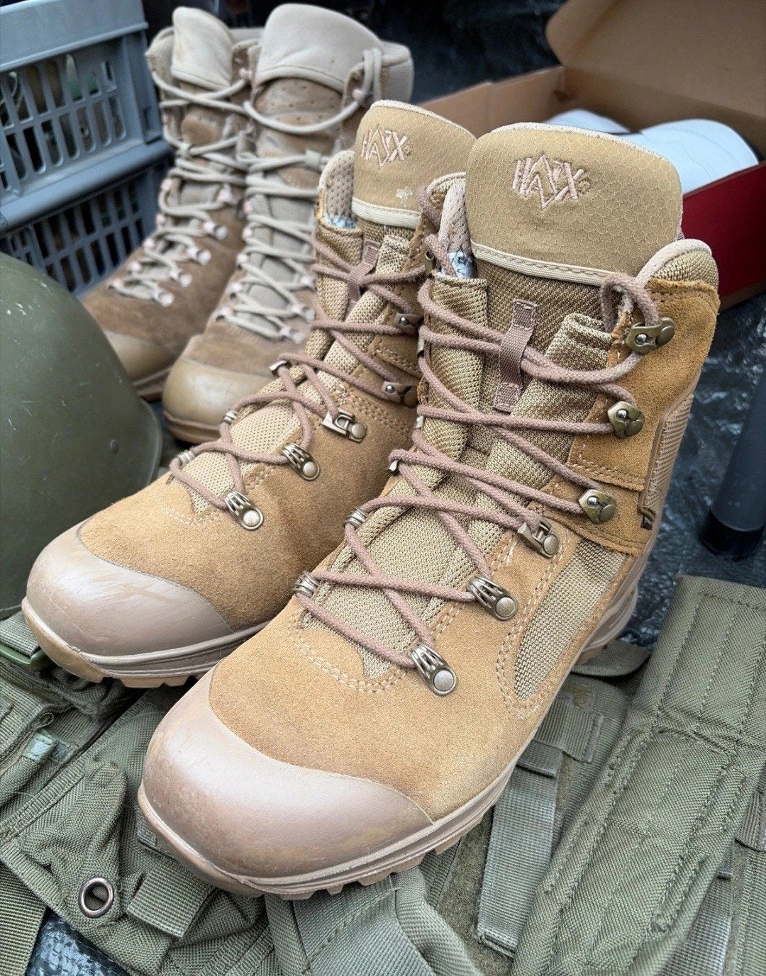 Haix Combat Coyote Gore-Tex Wandelschoenen Maat 41, Bruin, Verzenden, Haix, Zo goed als nieuw