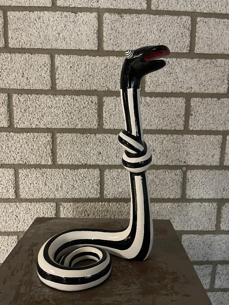 Niloc Pagen | Snake Standing Black White, Ophalen of Verzenden
