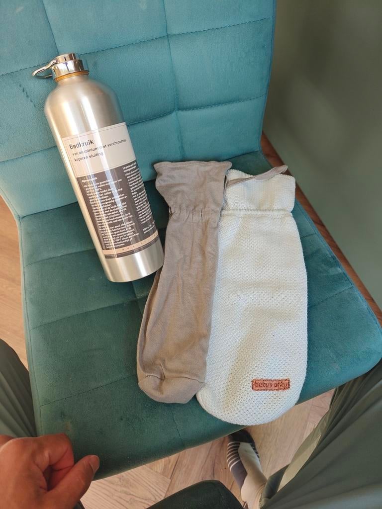 Aluminium warmtekruik met 2 hoezen (dun en dik), Ophalen