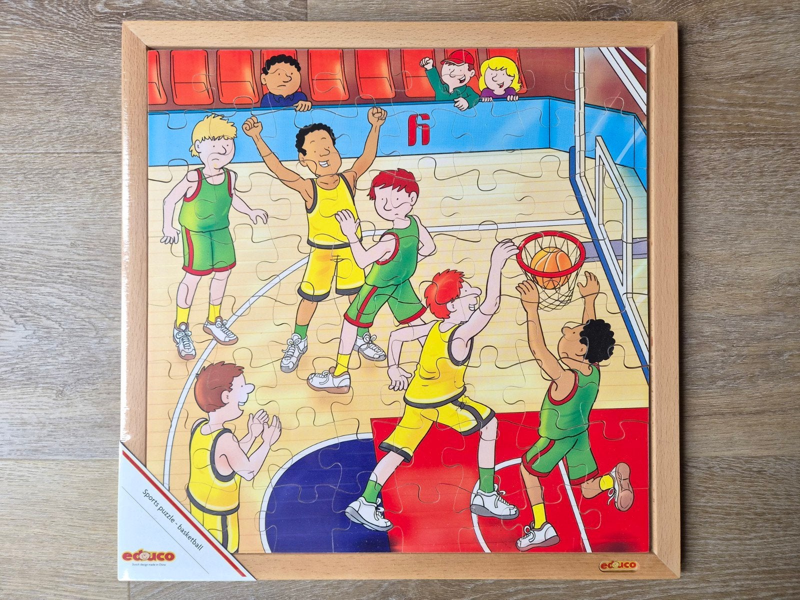 Educo houten Sportpuzzel Basketbal. Nieuw (64 stukjes), Ophalen of Verzenden, Nieuw, Puzzelen