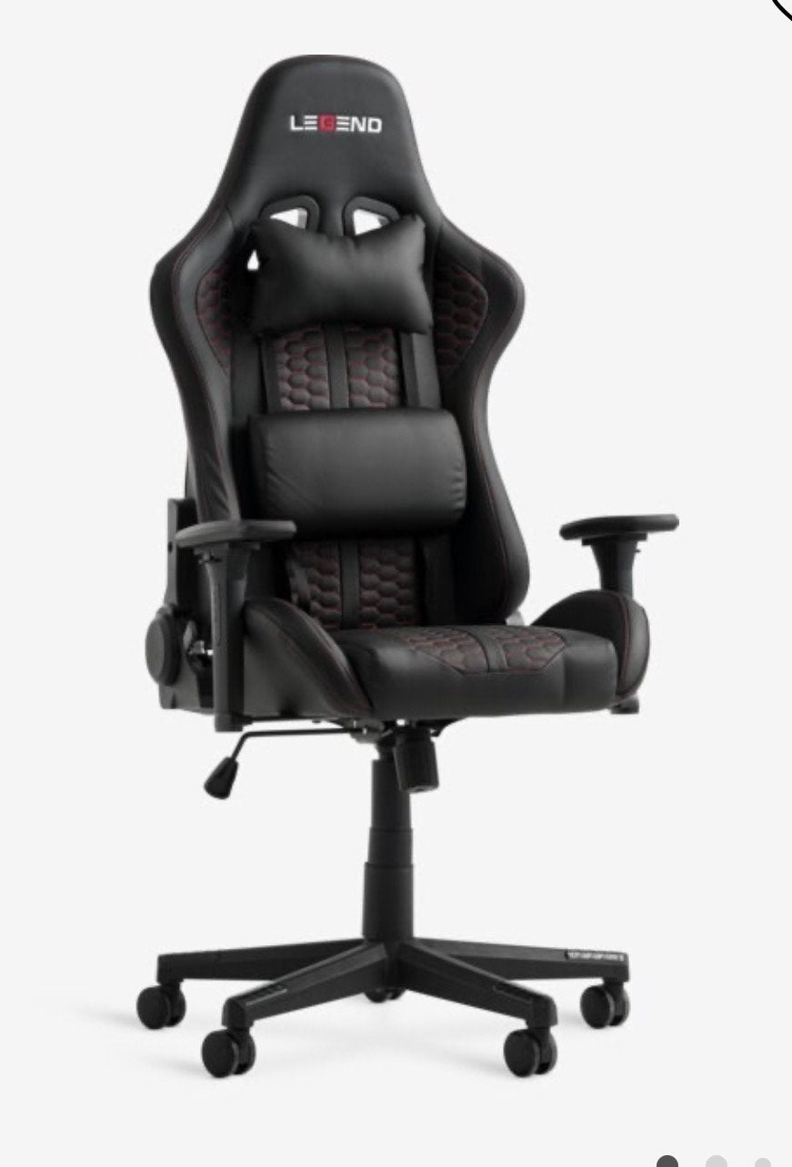 Nieuwe LEGEND Gaming bureaustoel - Zwart met rode accenten, Ophalen, Gebruikt, Zwart, Bureaustoel